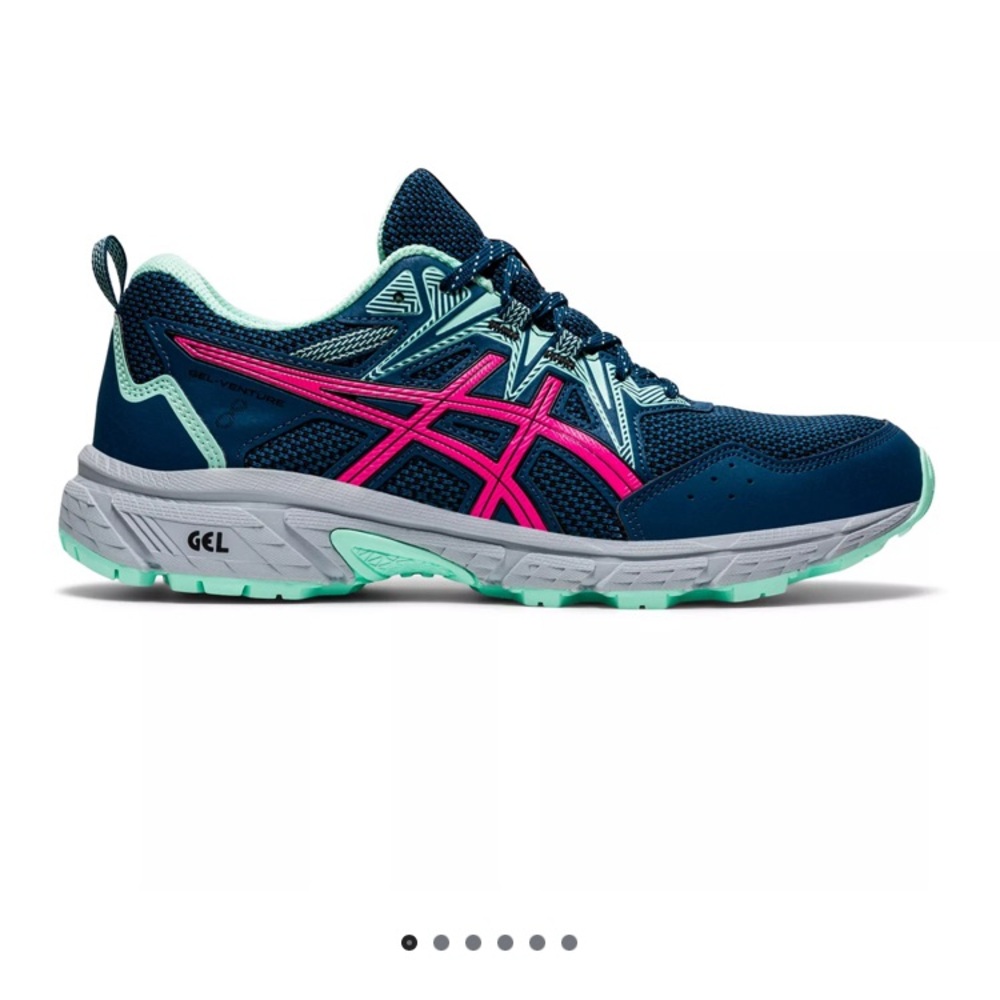 ASICS GEL Women's Athletic Shoes - Navy, Pink, and Mint